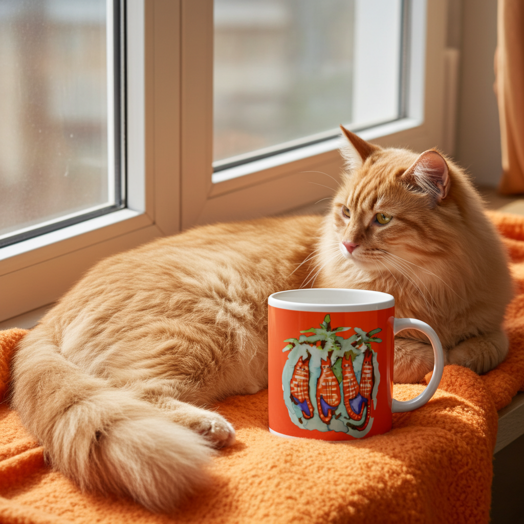 Four Ginger Cats Mug