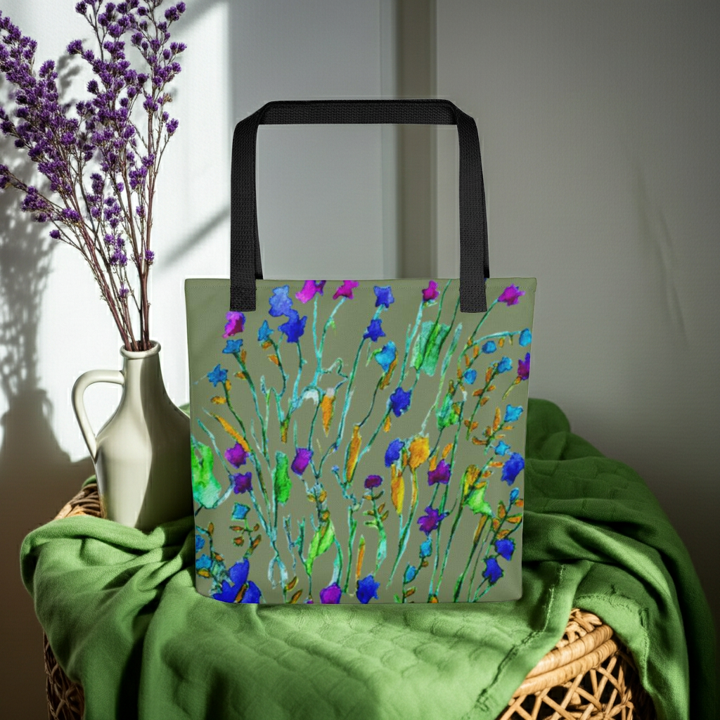 Itty Bitty Blooms Abstract Tote bag