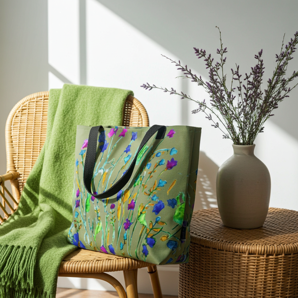 Itty Bitty Blooms Abstract Tote bag