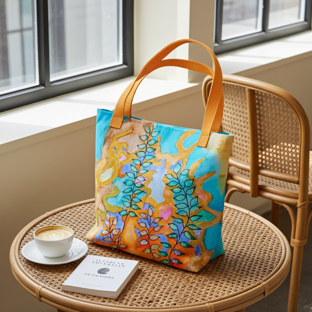 Fire Wind Leaves Tote bag