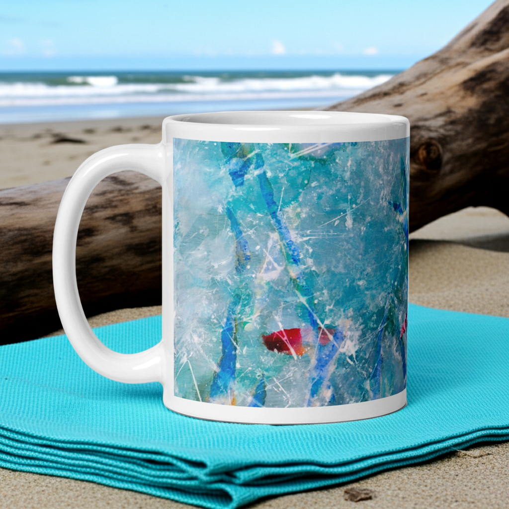 Aqua Sea Abstract Mug