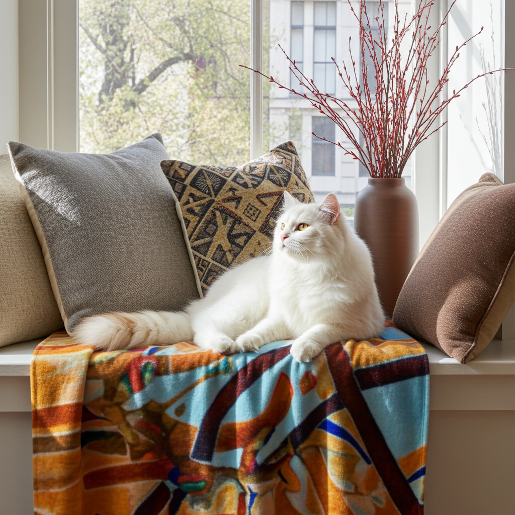 Unexpected Abstract Throw Blanket