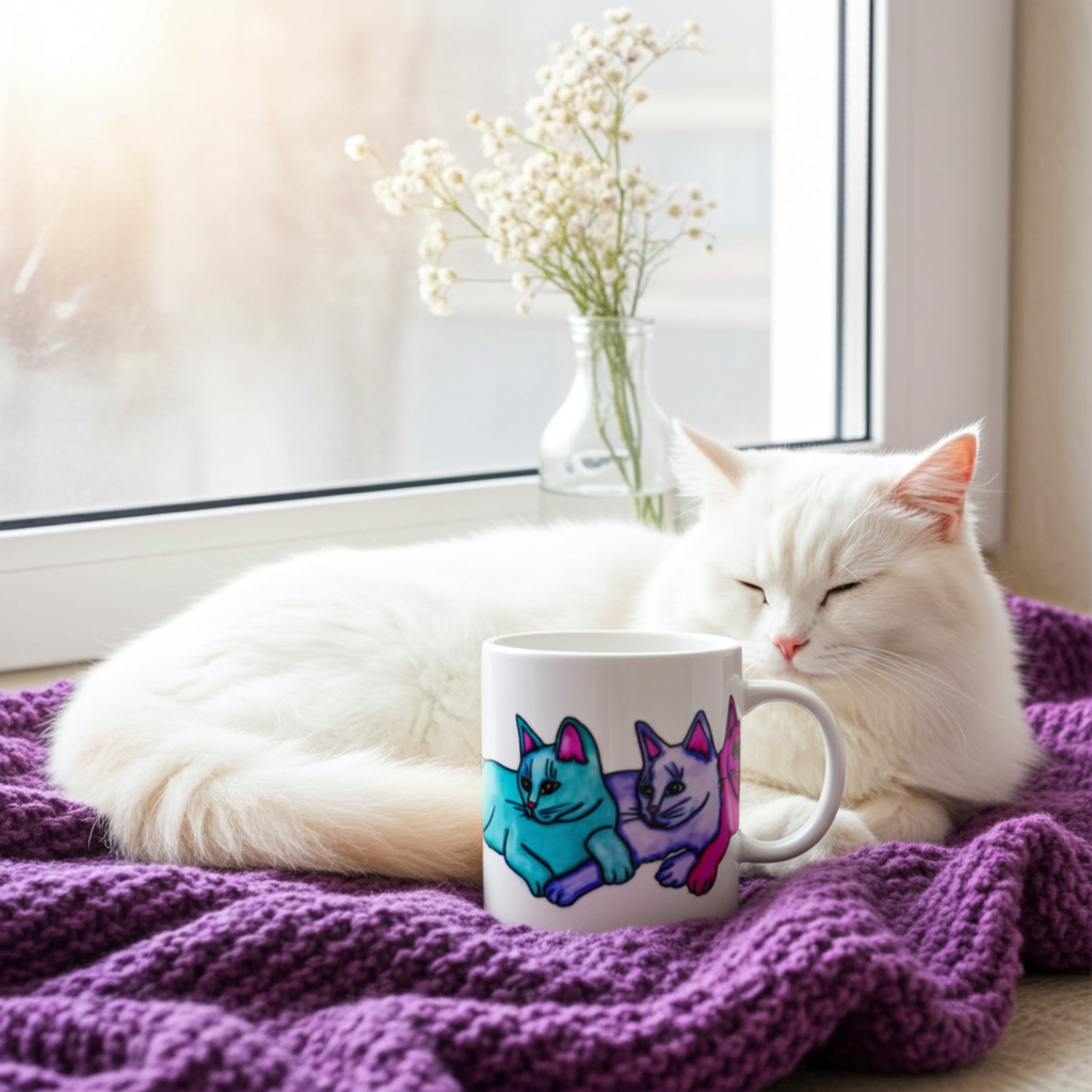 Color Cats White Mug