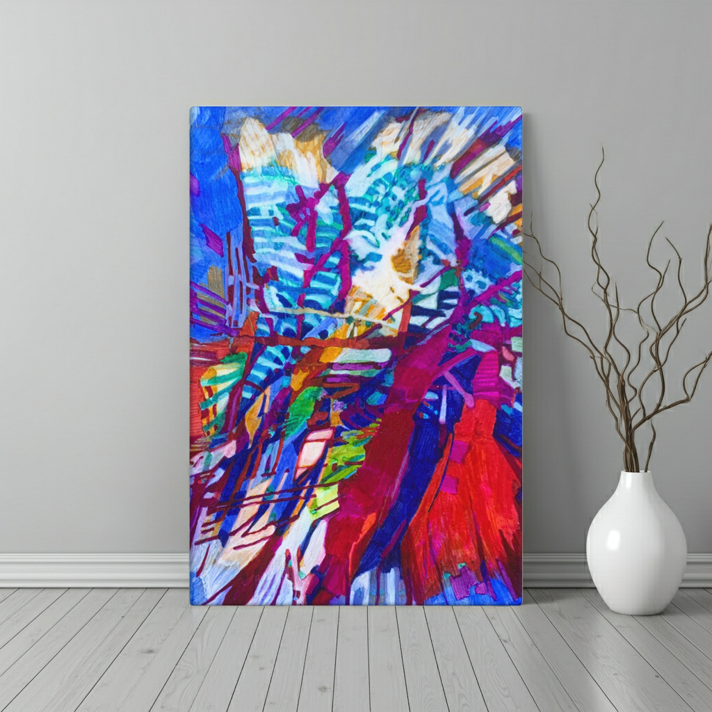 Wait A Minute Abstract Canvas Print Unframed