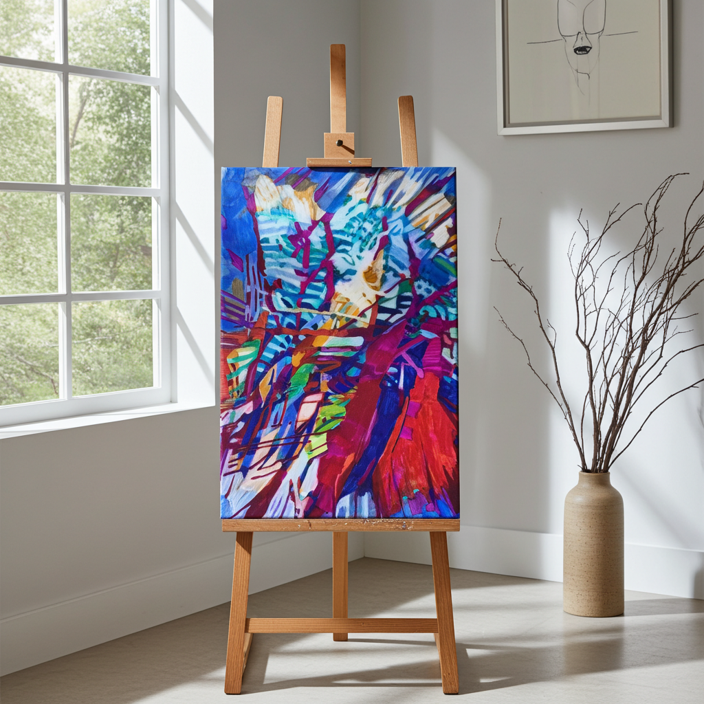 Wait A Minute Abstract Canvas Print Unframed