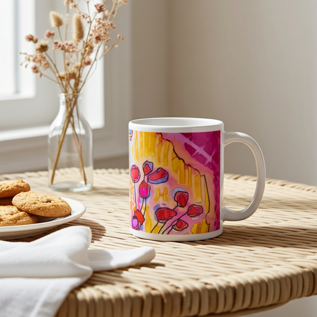 Flower Pot Abstract Mug
