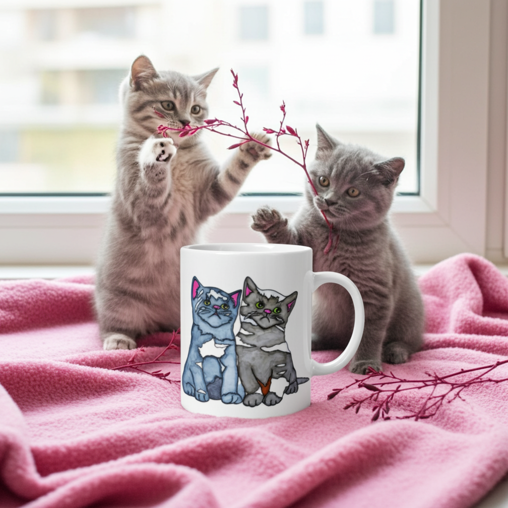 Two Kittens Cat Mug