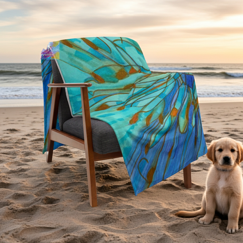Low Tide Abstract Throw Blanket