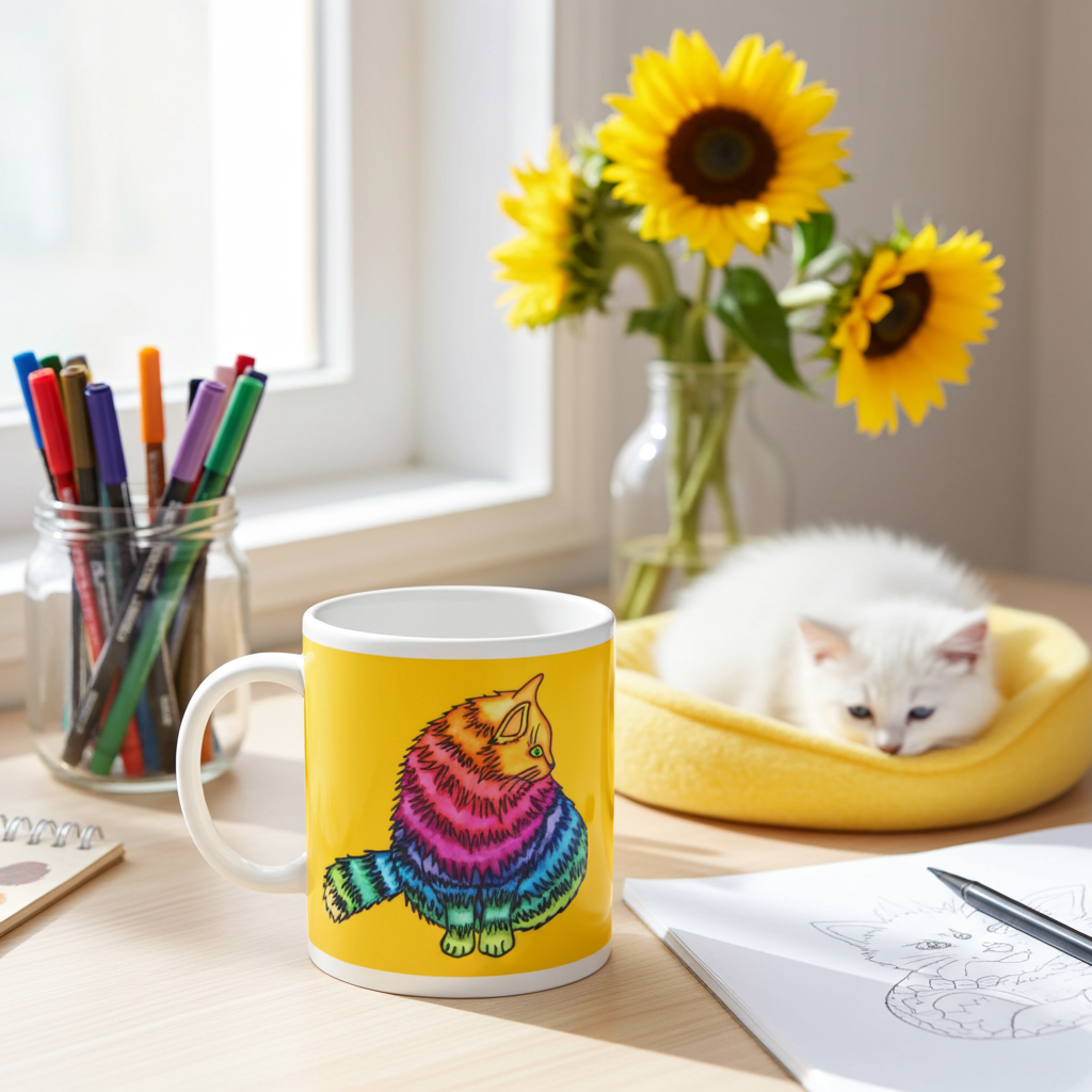 Rainbow Cat Mug