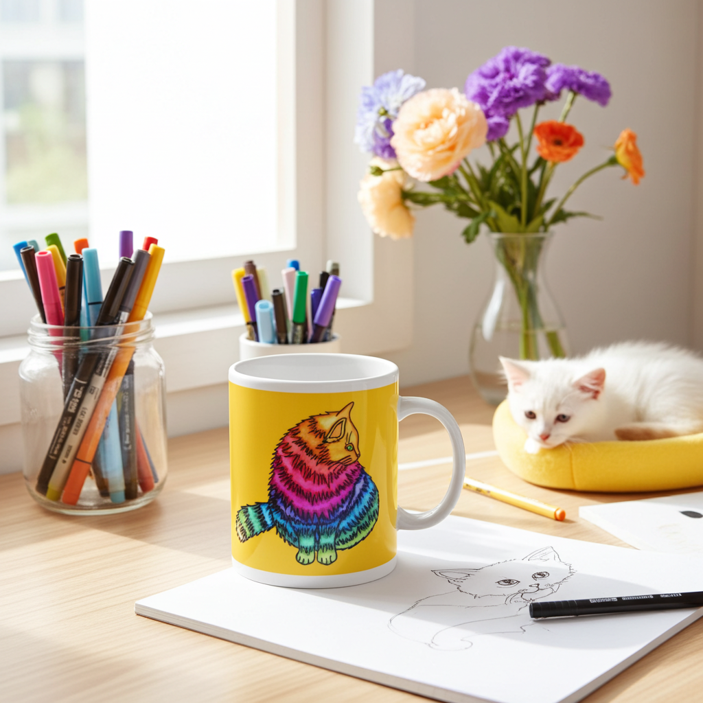 Rainbow Cat Mug