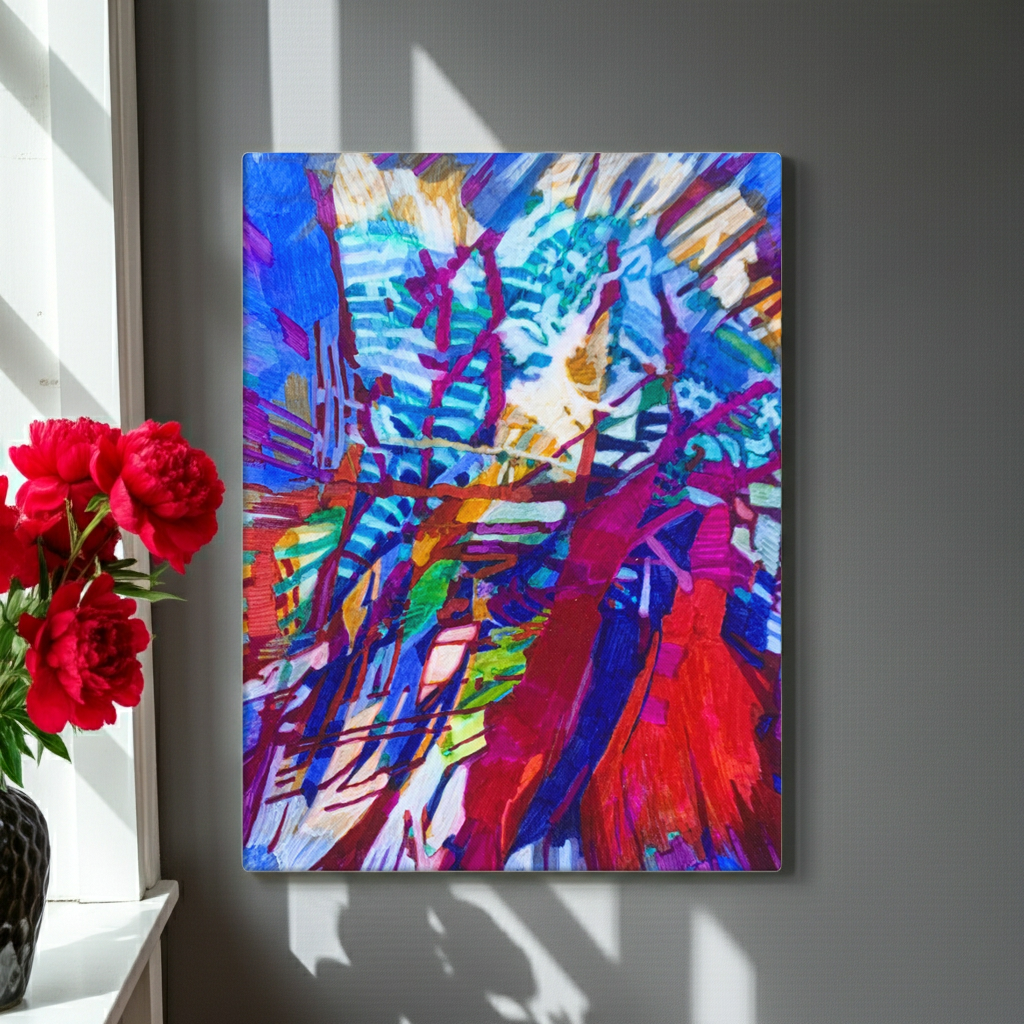 Wait A Minute Abstract Canvas Print Unframed