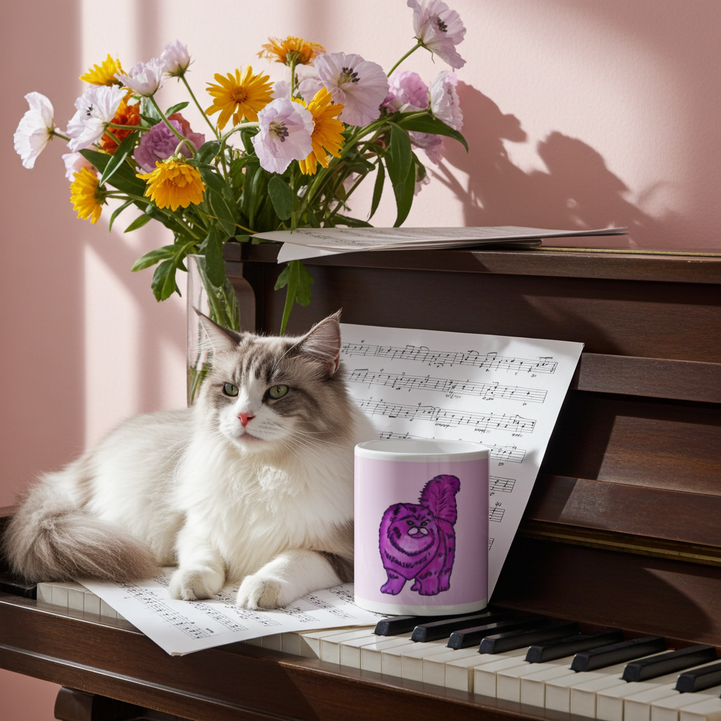 Pink Persian Cat Mug
