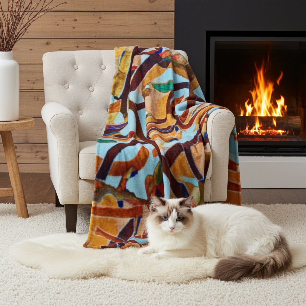 Unexpected Abstract Throw Blanket