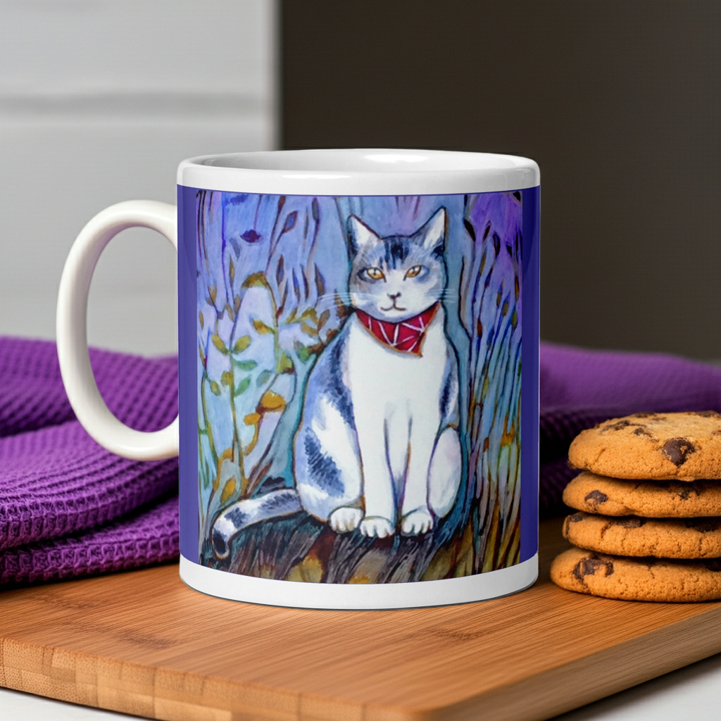 Cat in Scarf Mug