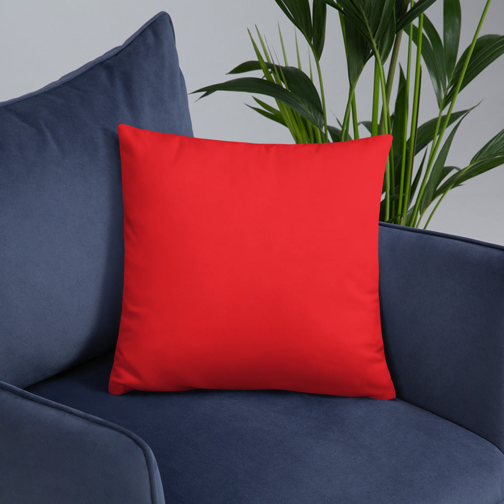 Red Garden Abstract Throw Pillow