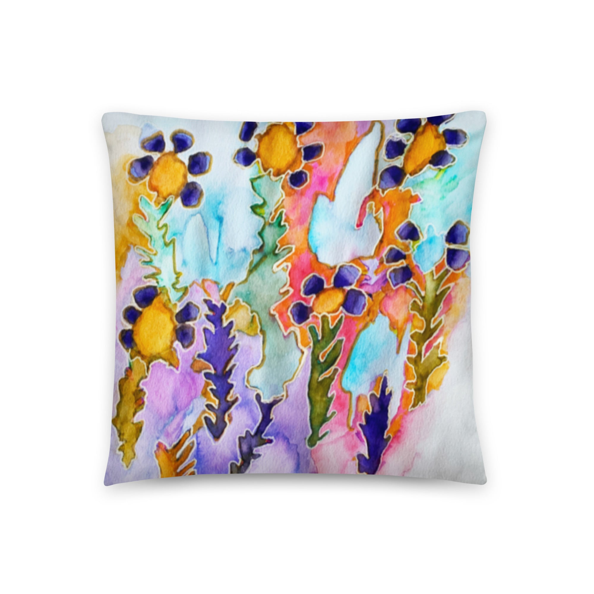 Dark Blooms Throw Pillow