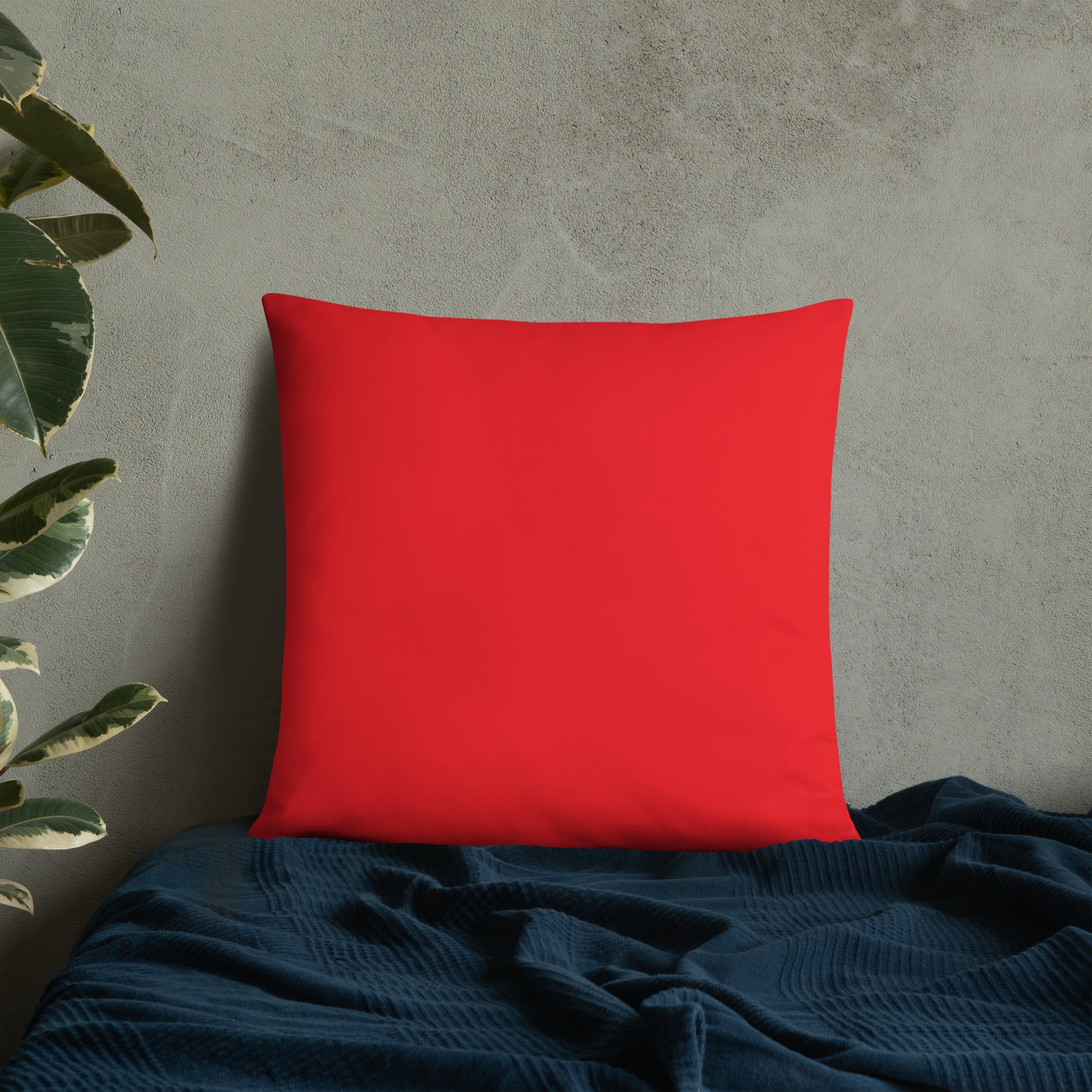 Red Garden Abstract Throw Pillow