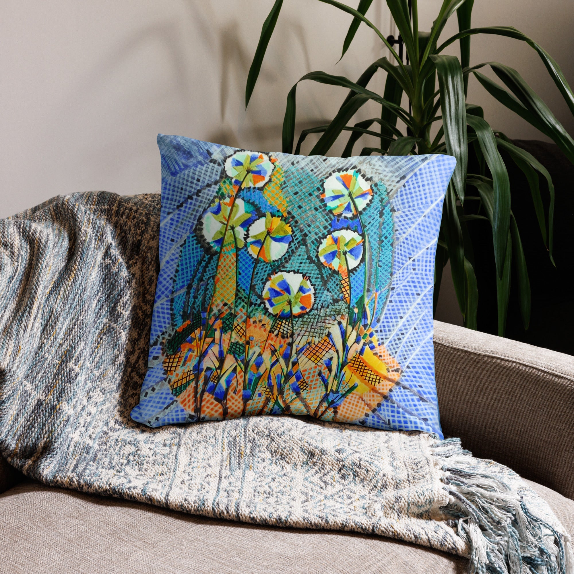 Dandelion Throw Pillow