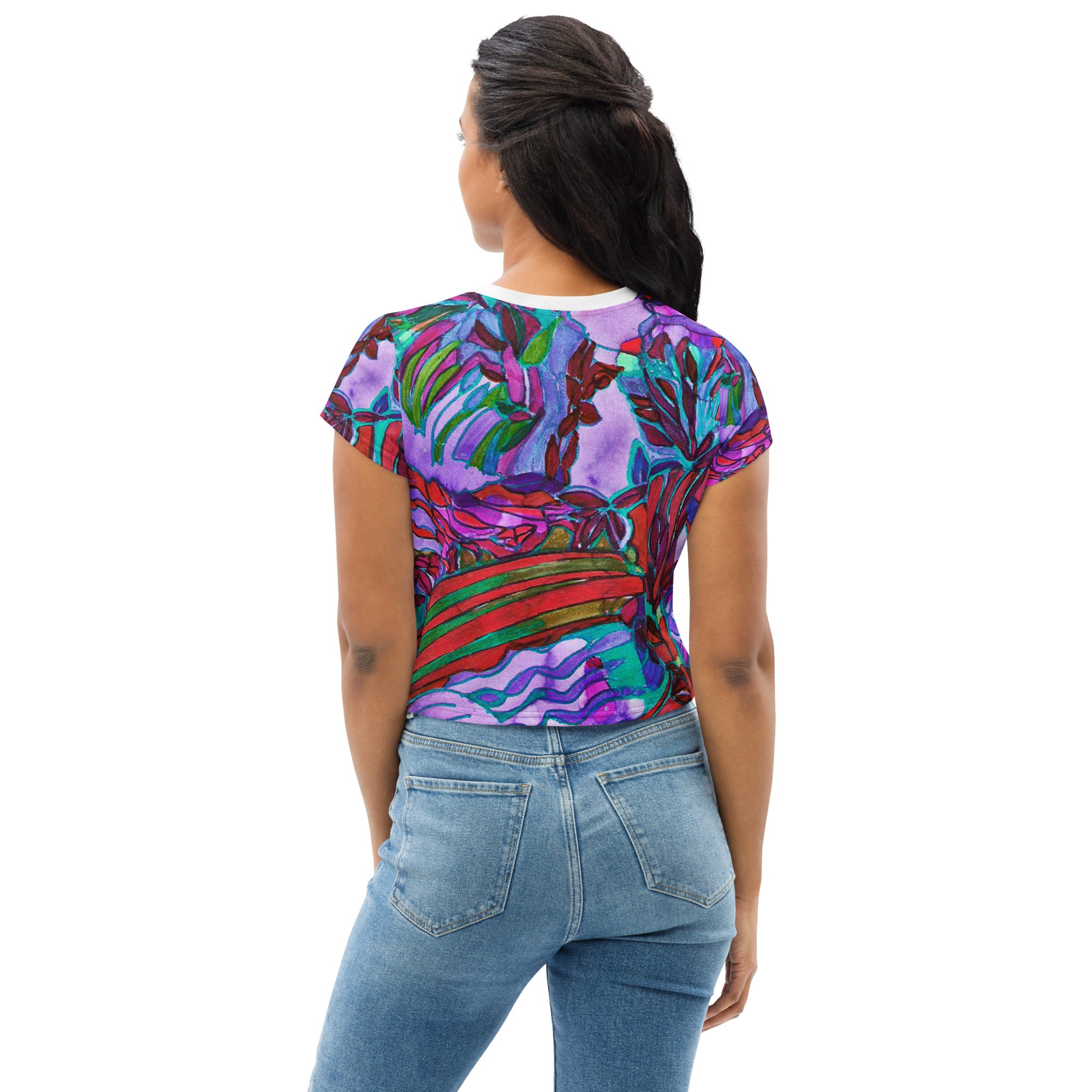 Heartstrings Abstract Crop T-Shirt