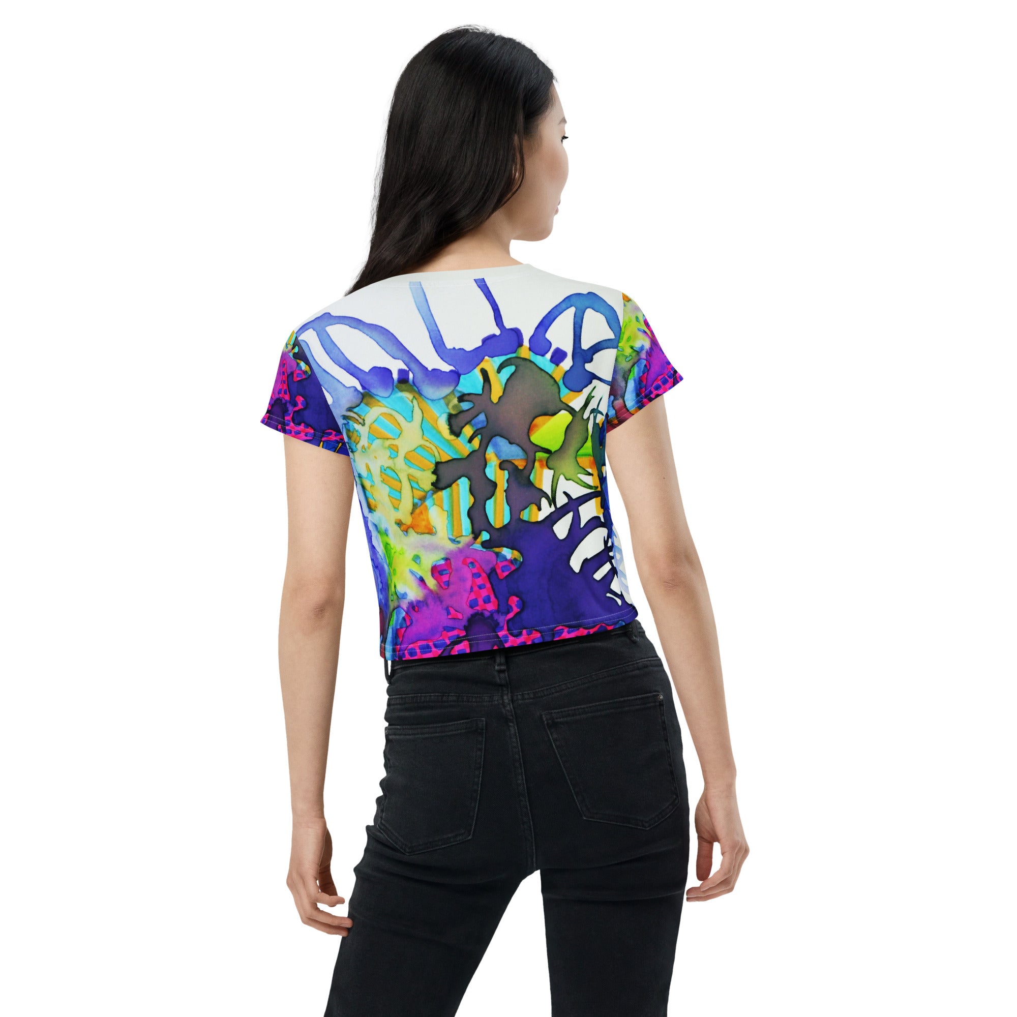 Tickles Abstract Crop T-Shirt