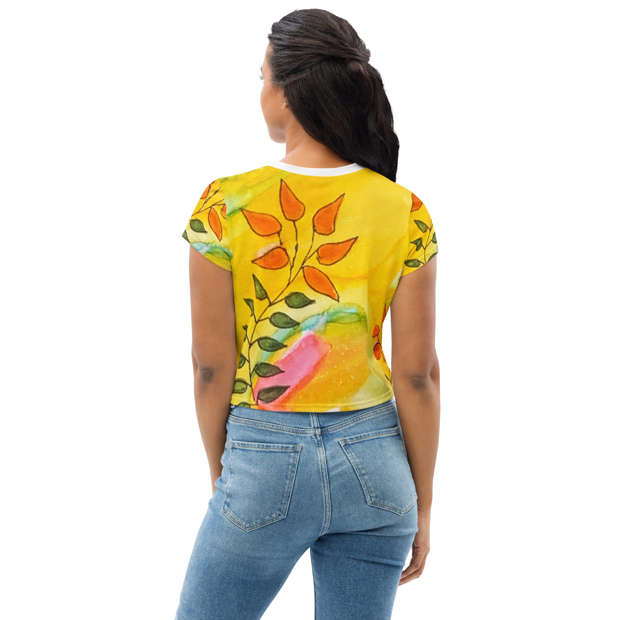 Sunny Day Abstract Women's Crop T-shirt