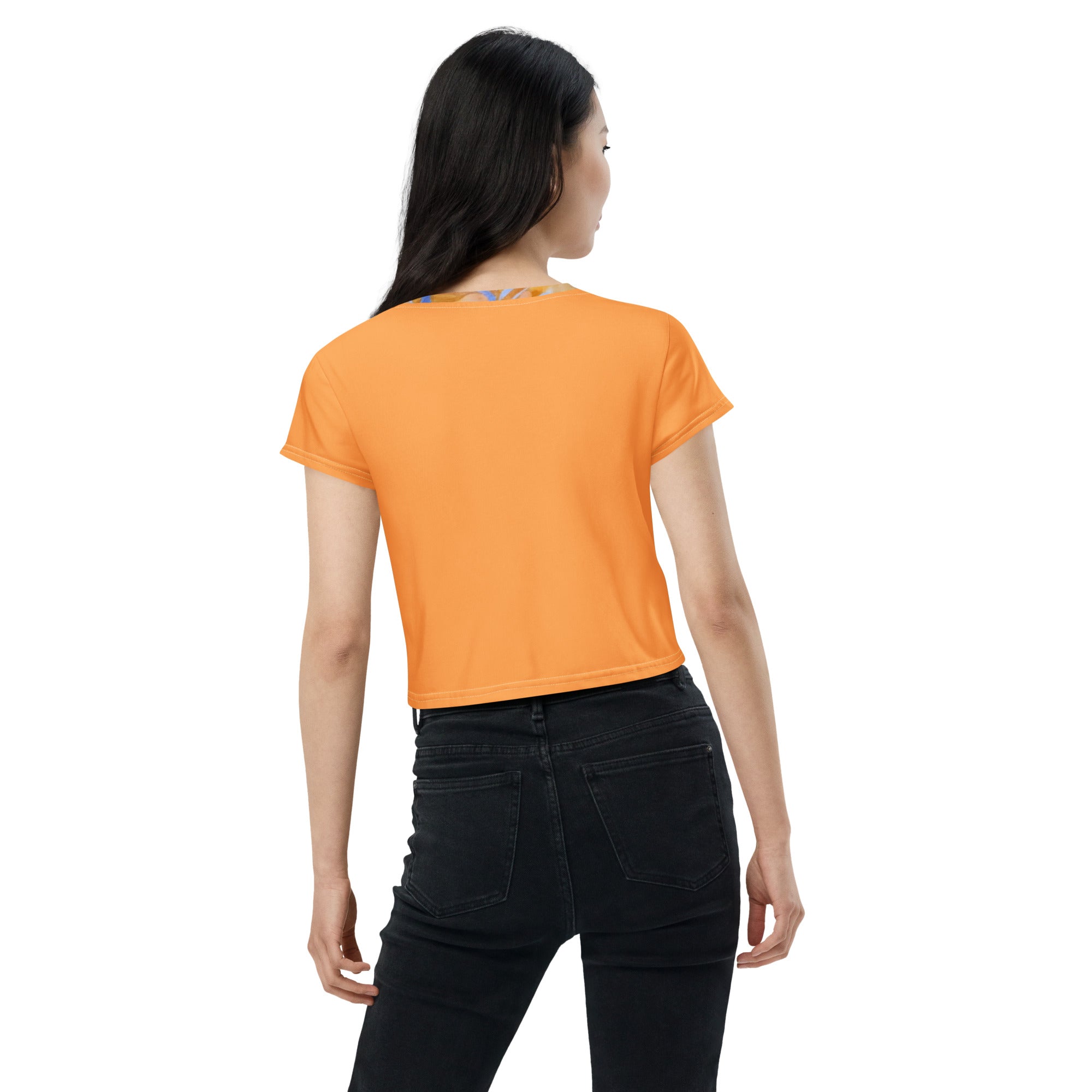 Thoughtful Cat Crop T-shirt
