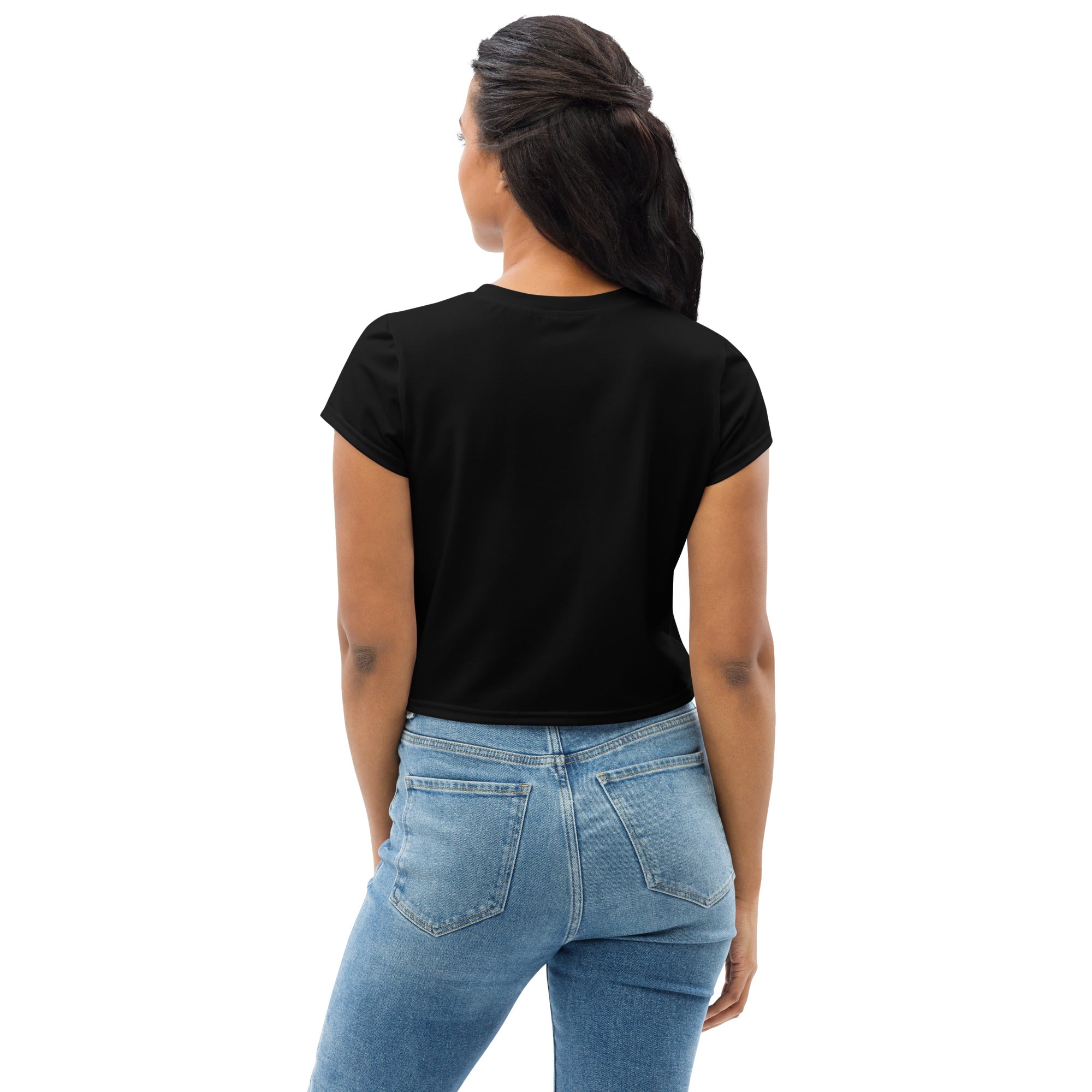 Five Black Cats Crop T-shirt