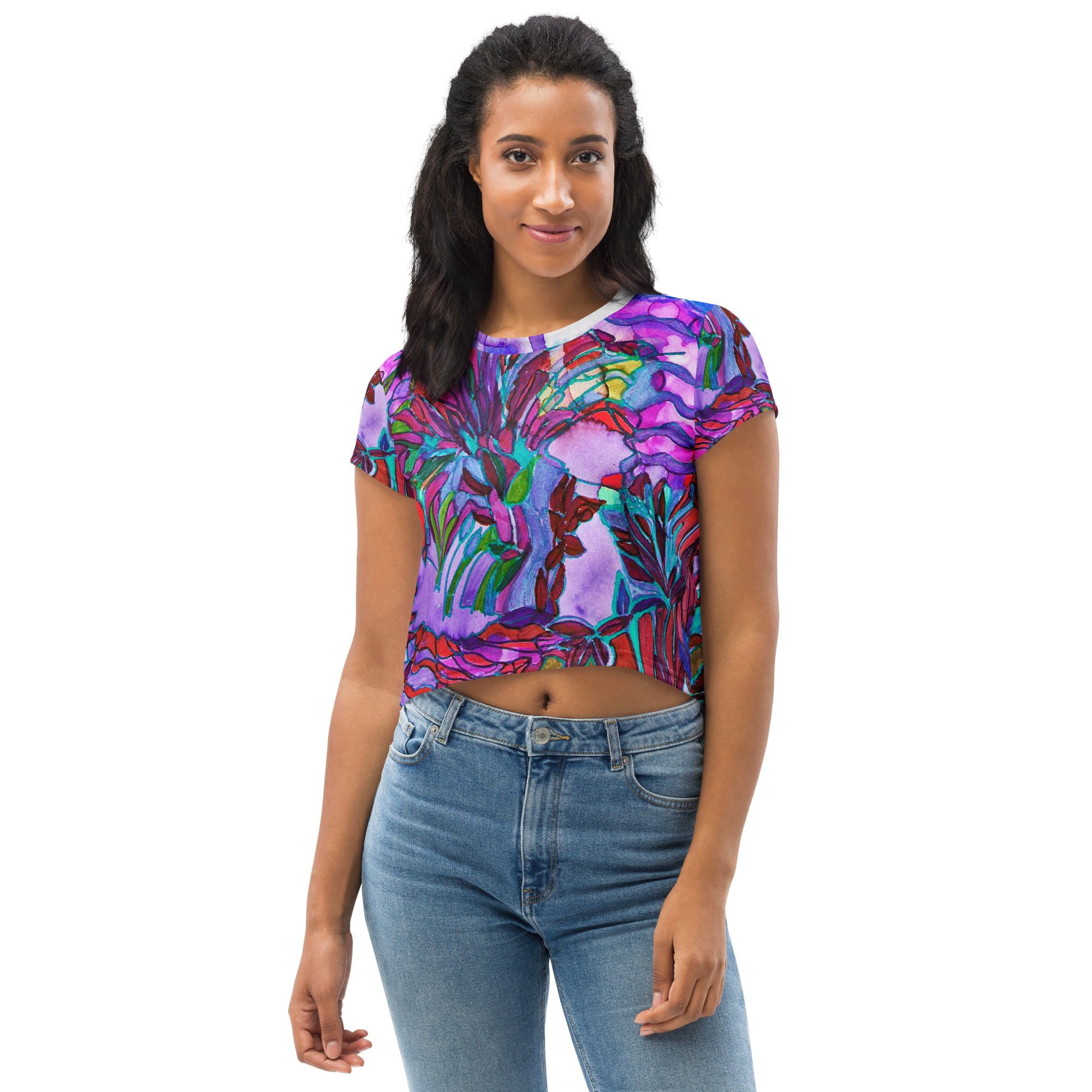 Heartstrings Abstract Crop T-Shirt