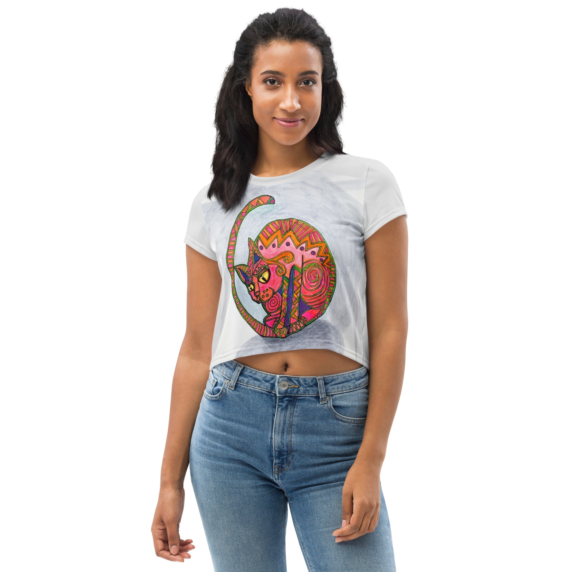 Cat Shadow Crop T-Shirt