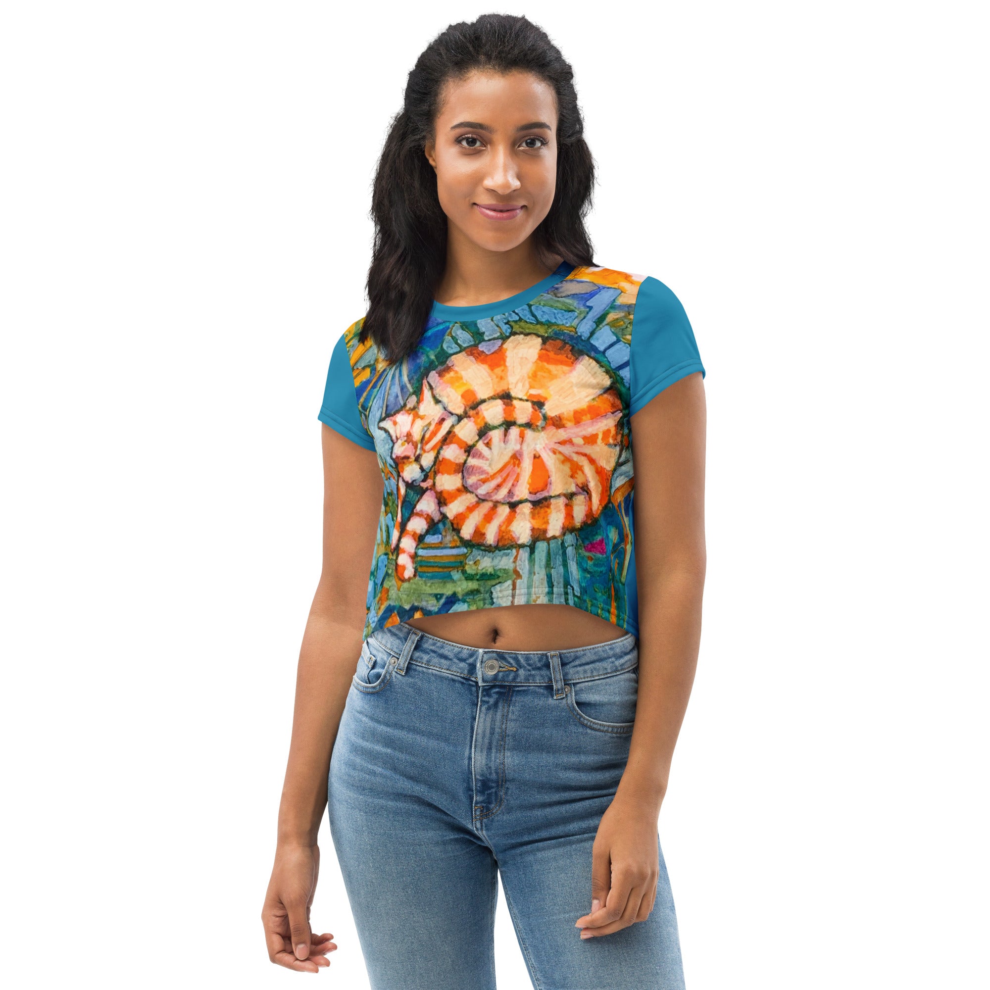 Garden Cat Crop T-shirt