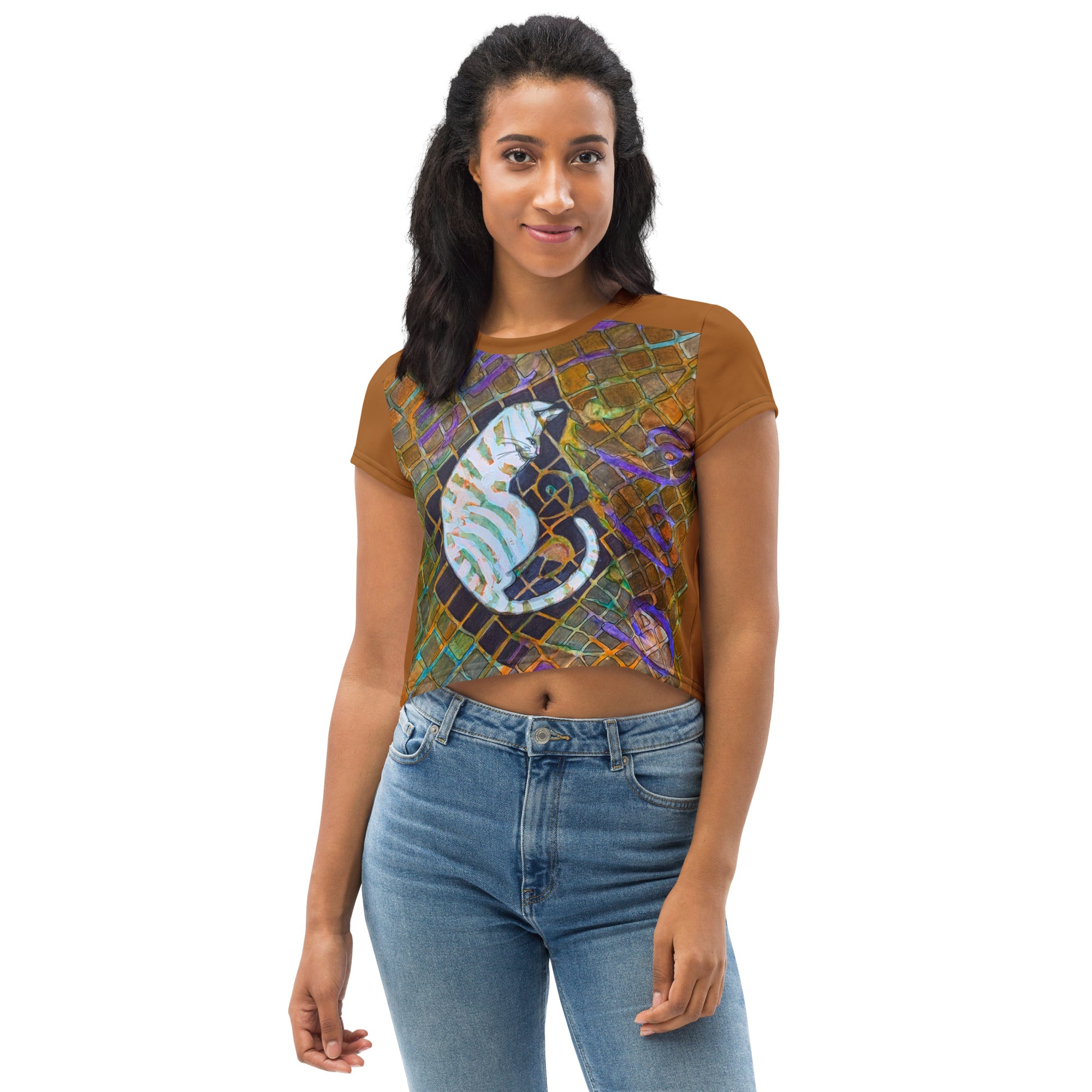 Brickwalk Cat Crop T-shirt