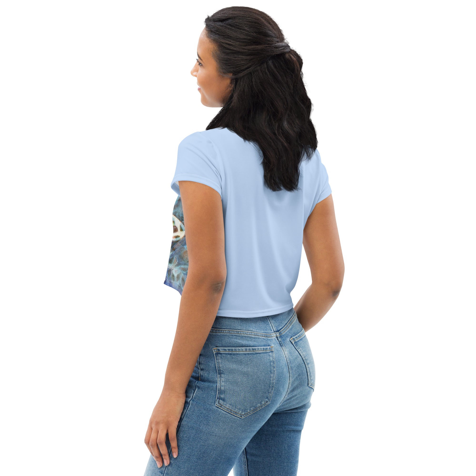 Cat Silhouette Crop T-Shirt
