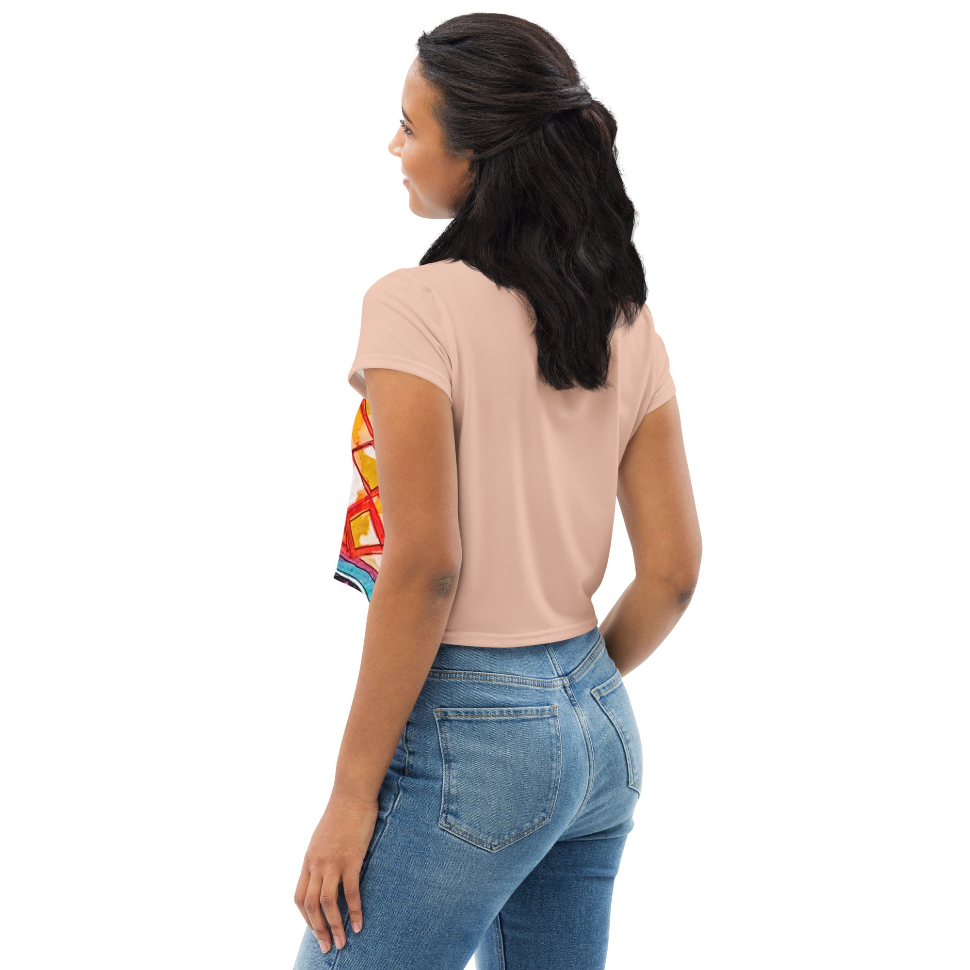 Cat Bowl Crop T-shirt