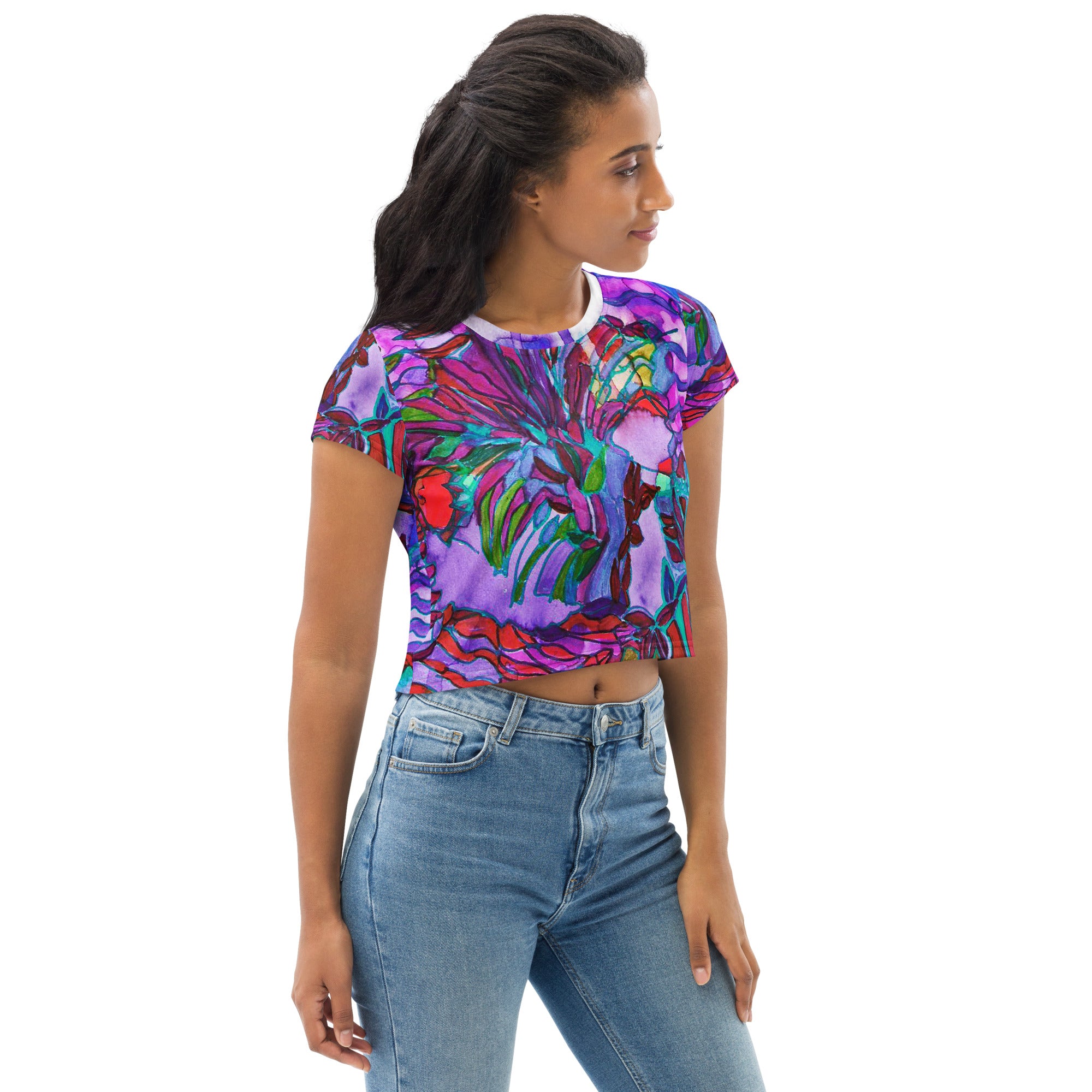 Heartstrings Abstract Crop T-Shirt