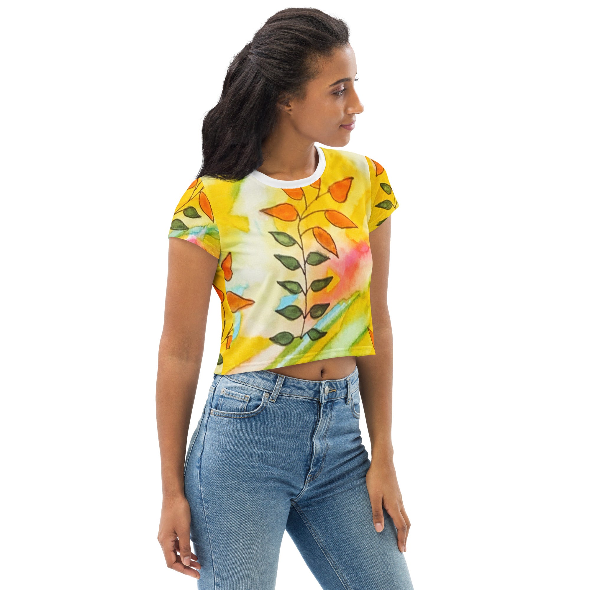 Sunny Day Abstract Women's Crop T-shirt