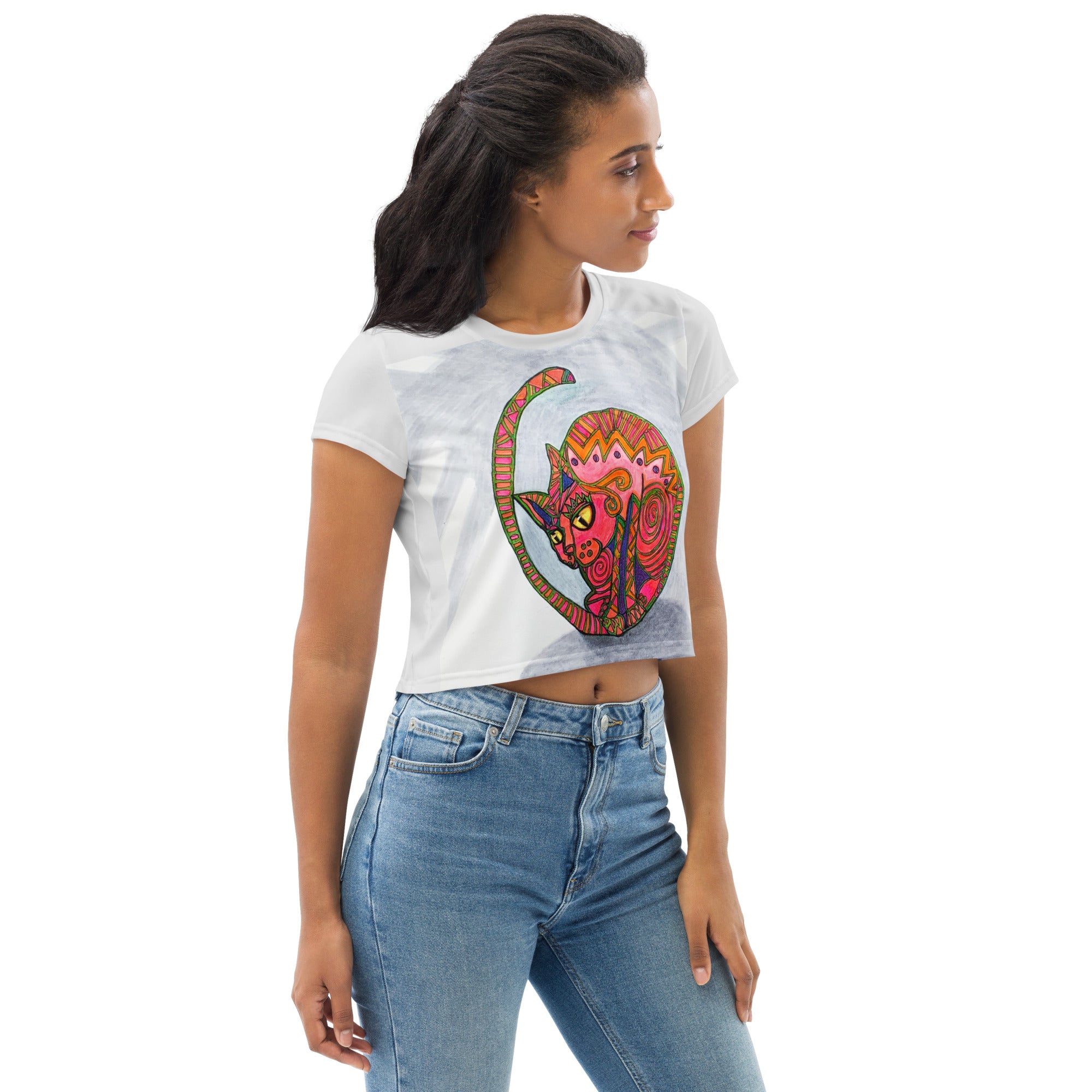 Cat Shadow Crop T-Shirt
