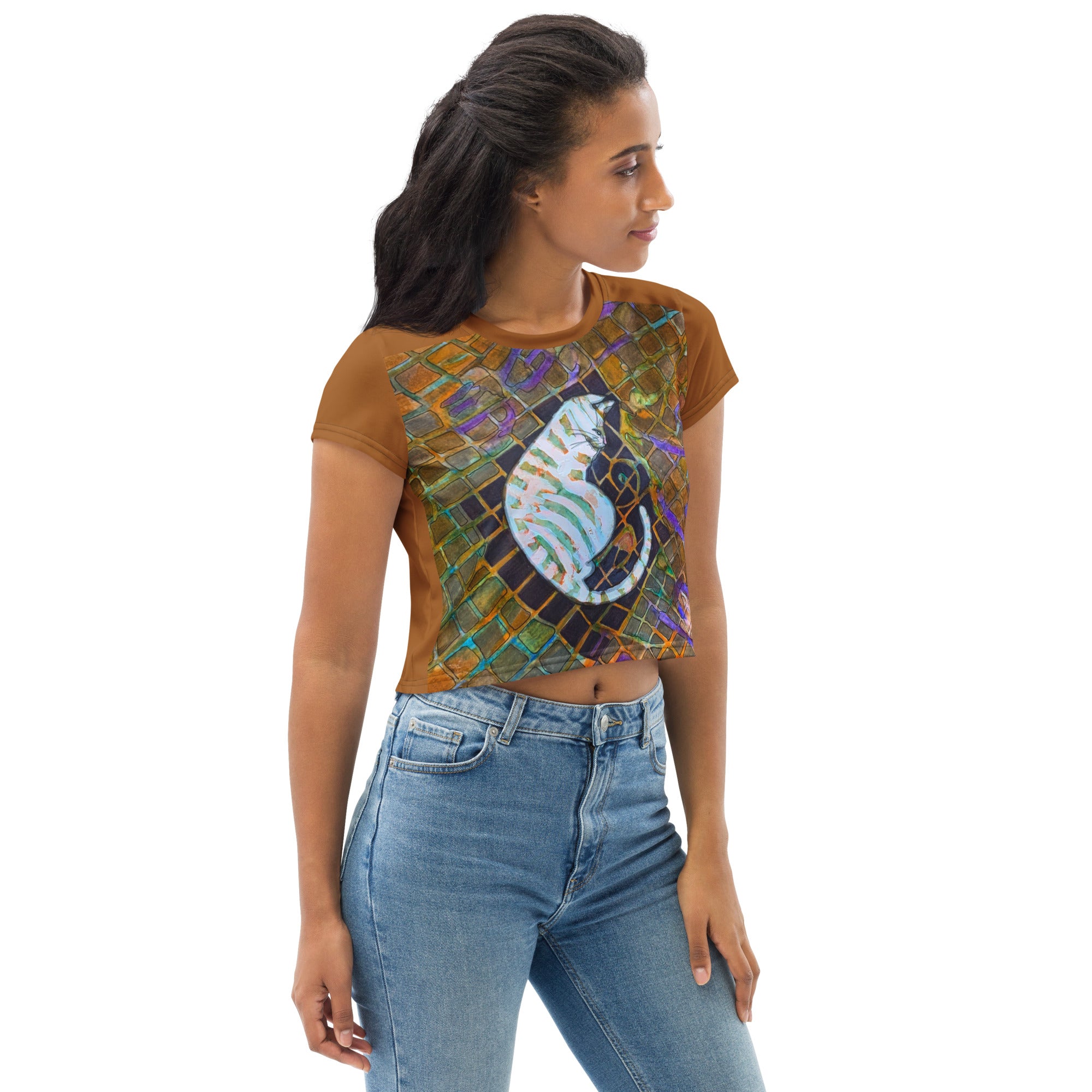 Brickwalk Cat Crop T-shirt
