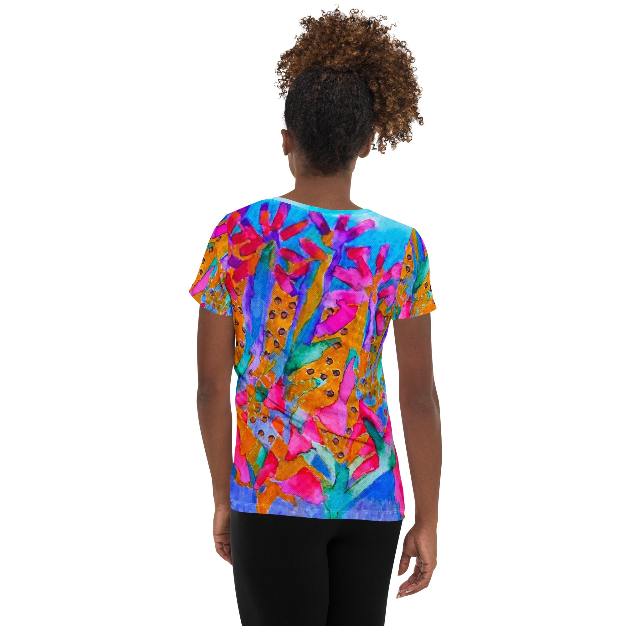 Hot Pinks Women's Athletic T-shirt