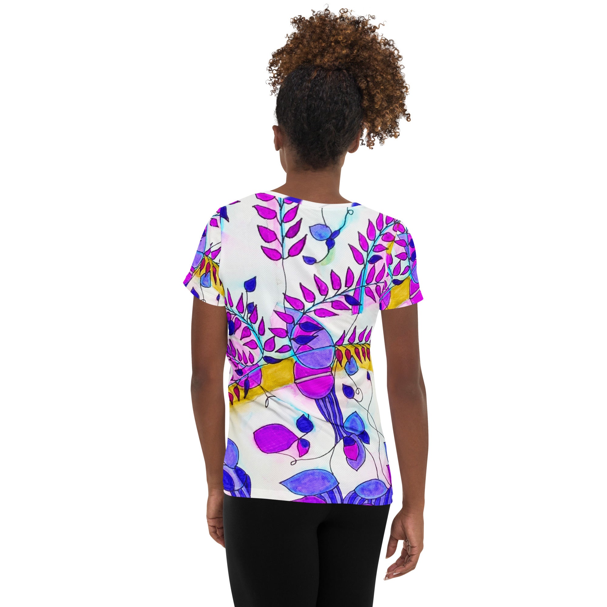 Run Wild Abstract Women's Athletic T-shirt