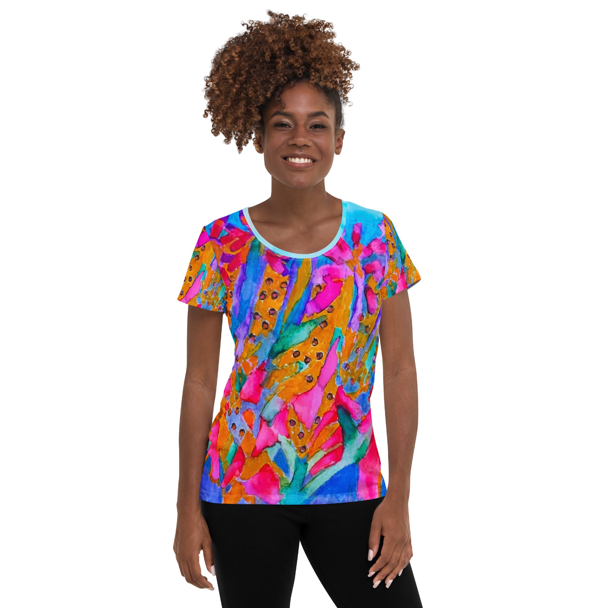 Hot Pinks Women's Athletic T-shirt