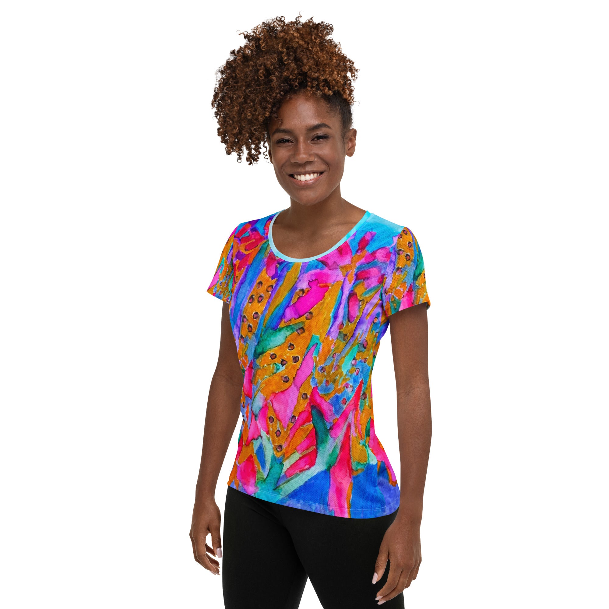 Hot Pinks Women's Athletic T-shirt