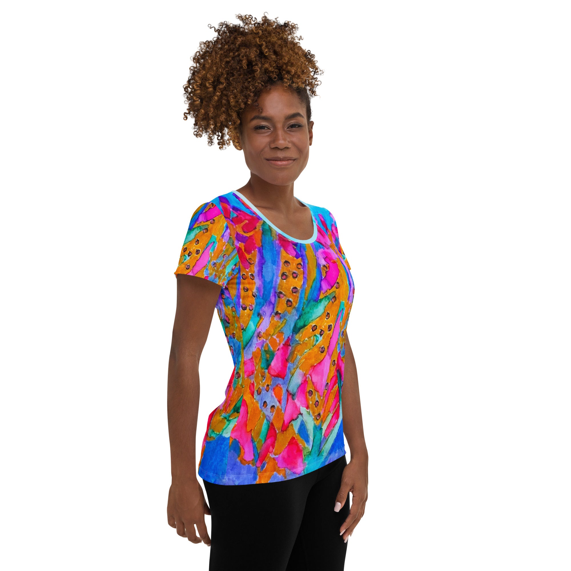 Hot Pinks Women's Athletic T-shirt
