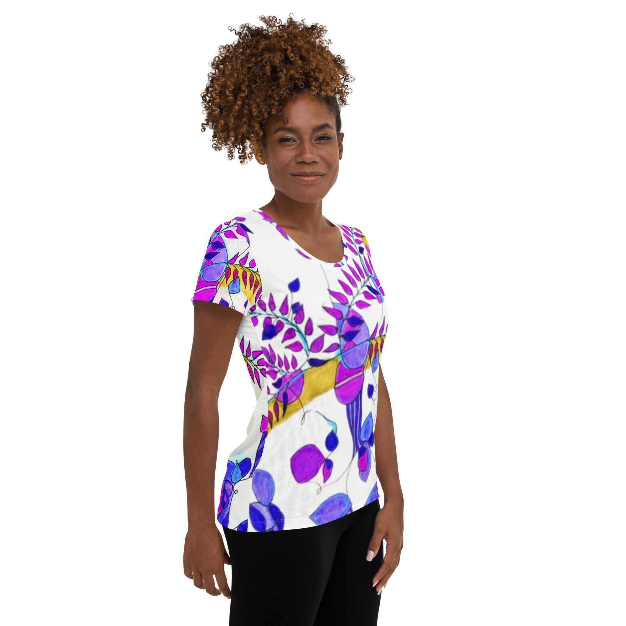 Run Wild Abstract Women's Athletic T-shirt