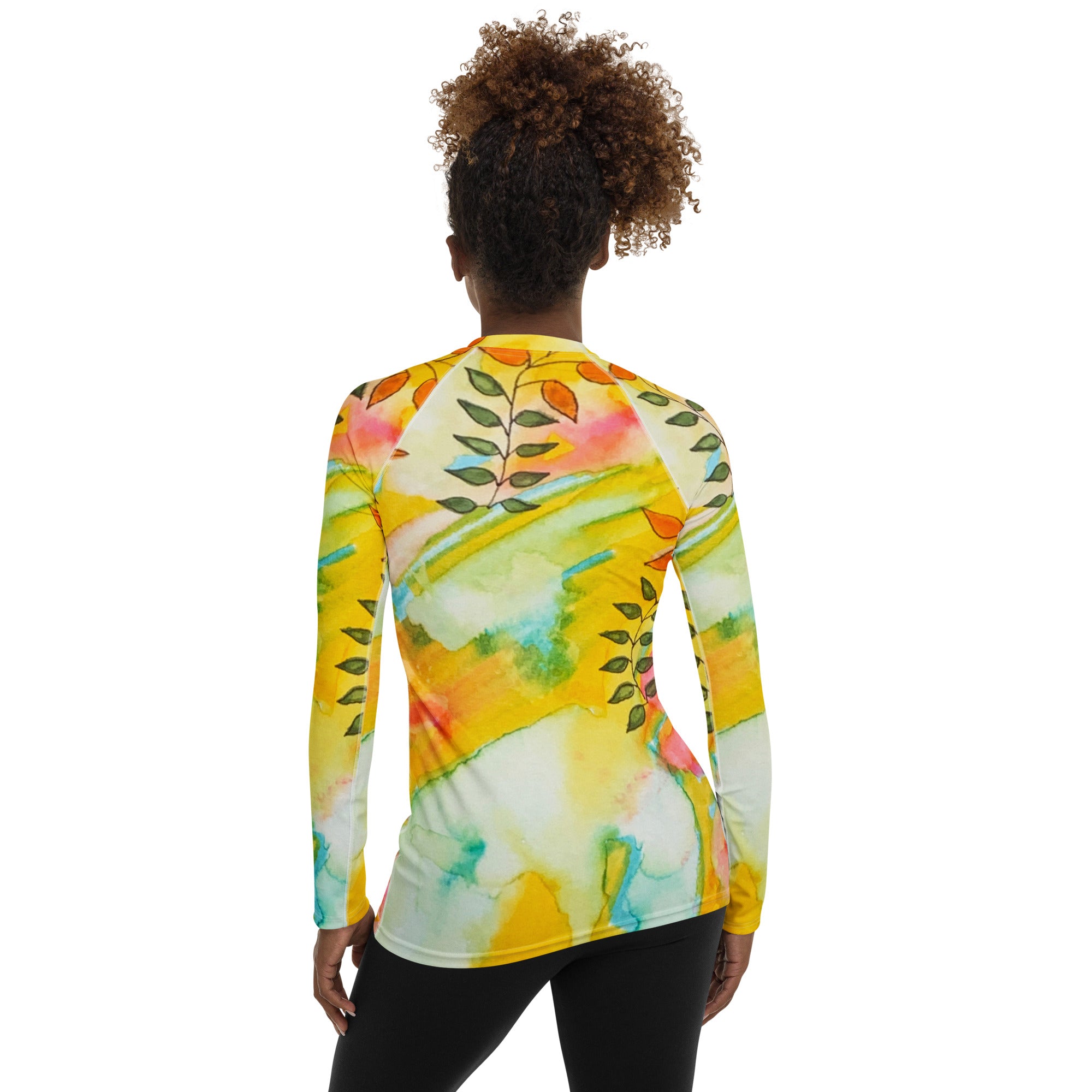 Sunny Leaves Abstract Women's Sun Shirt