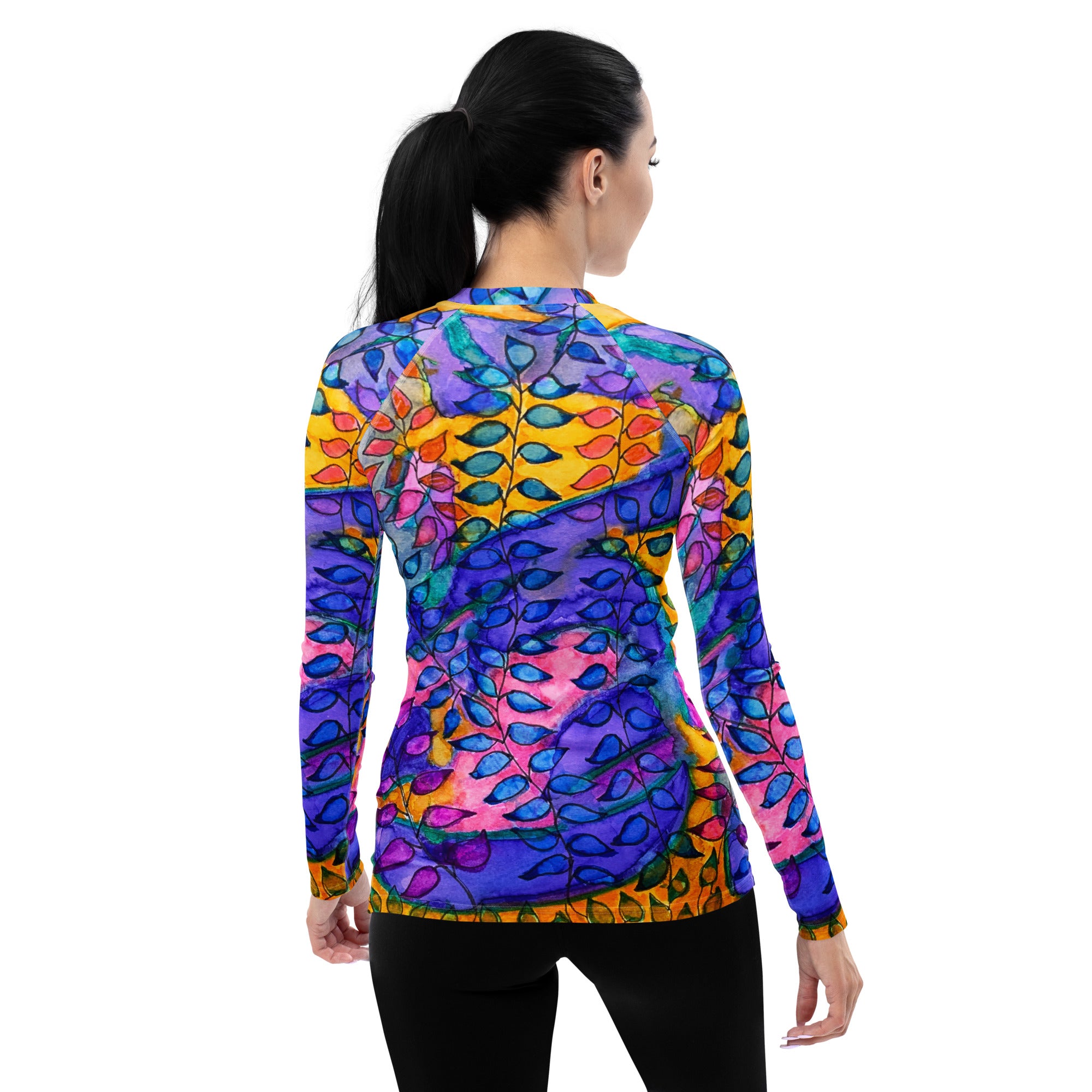 Sunrise Leaves Abstract Women's Sun Shirt