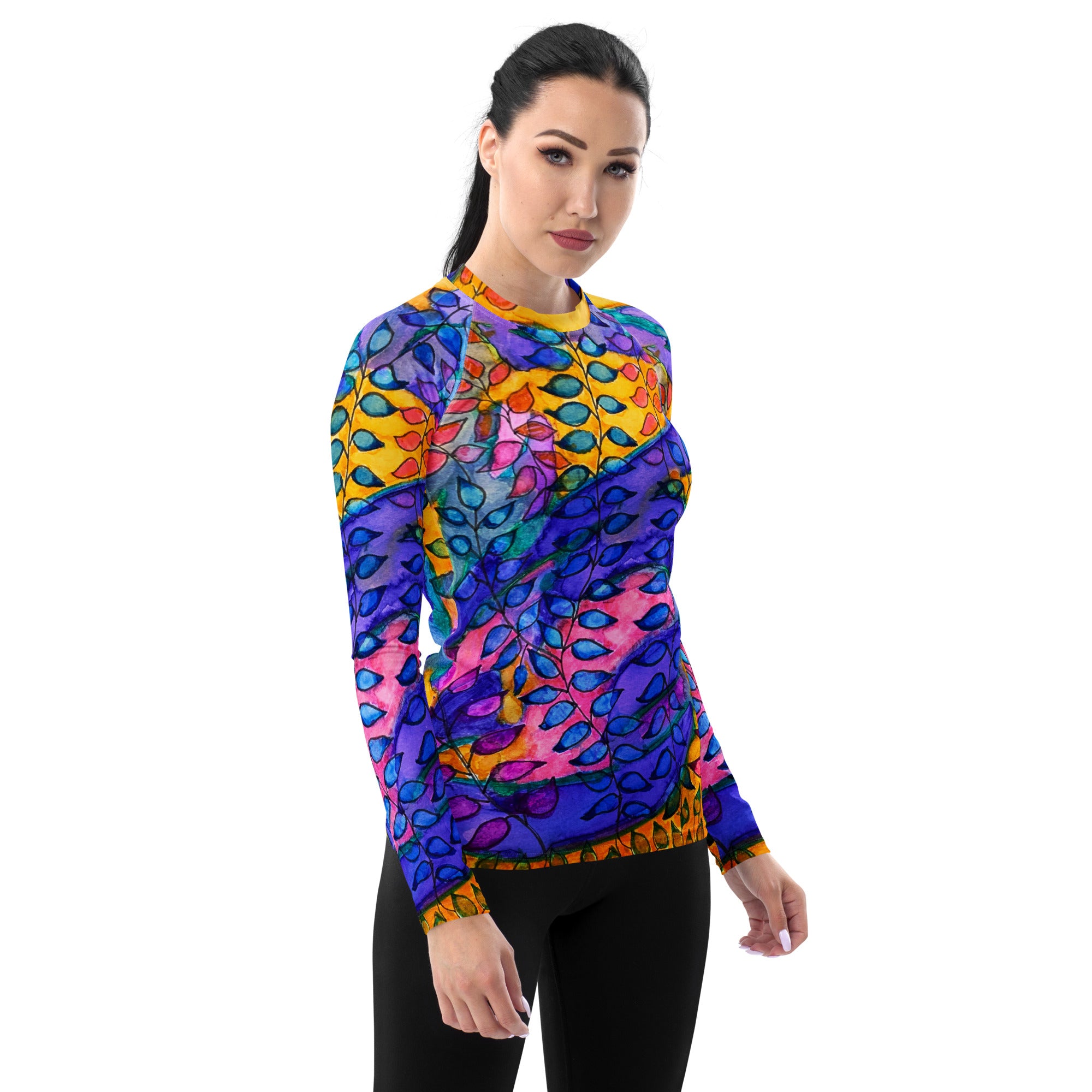 Sunrise Leaves Abstract Women's Sun Shirt