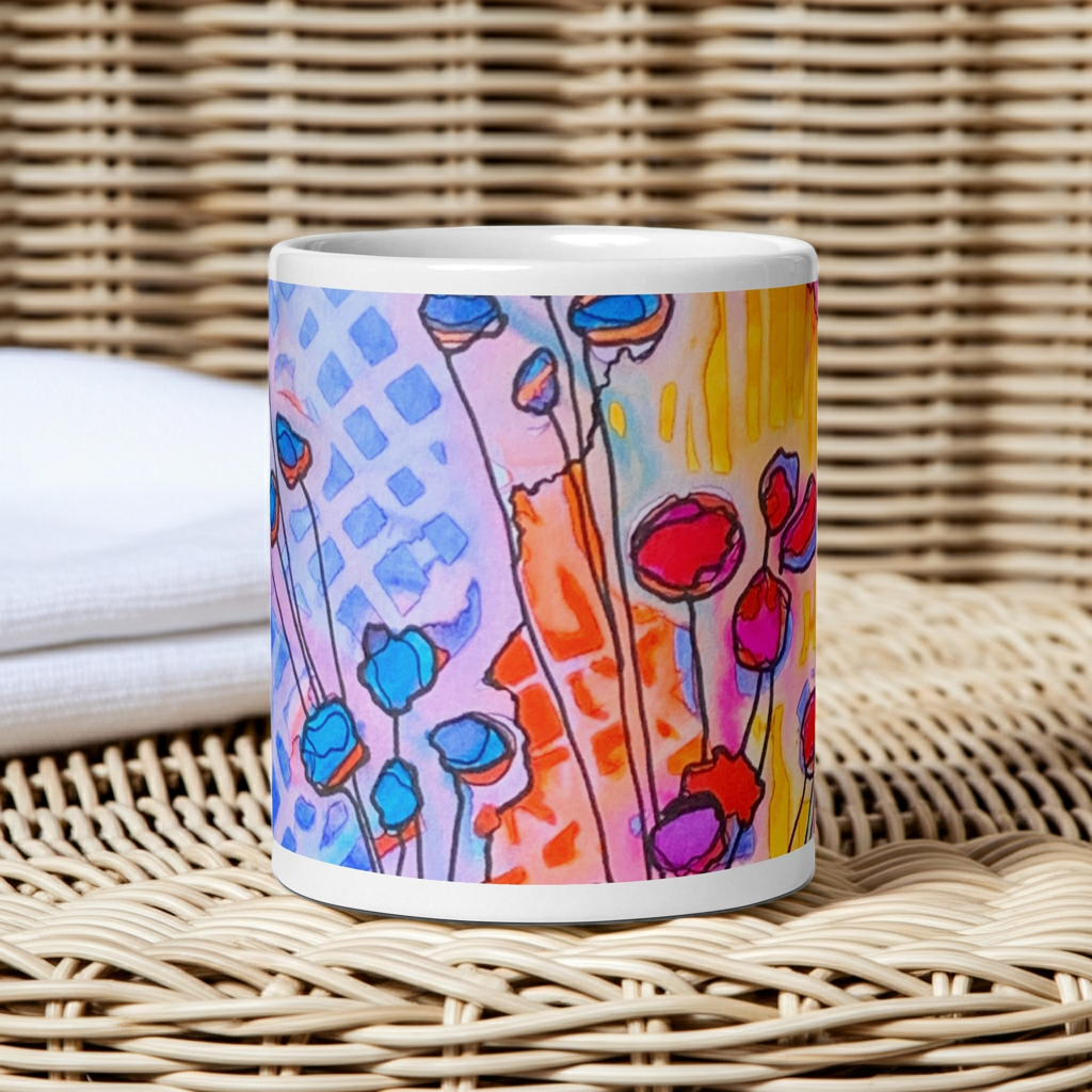 Flower Pot Abstract Mug
