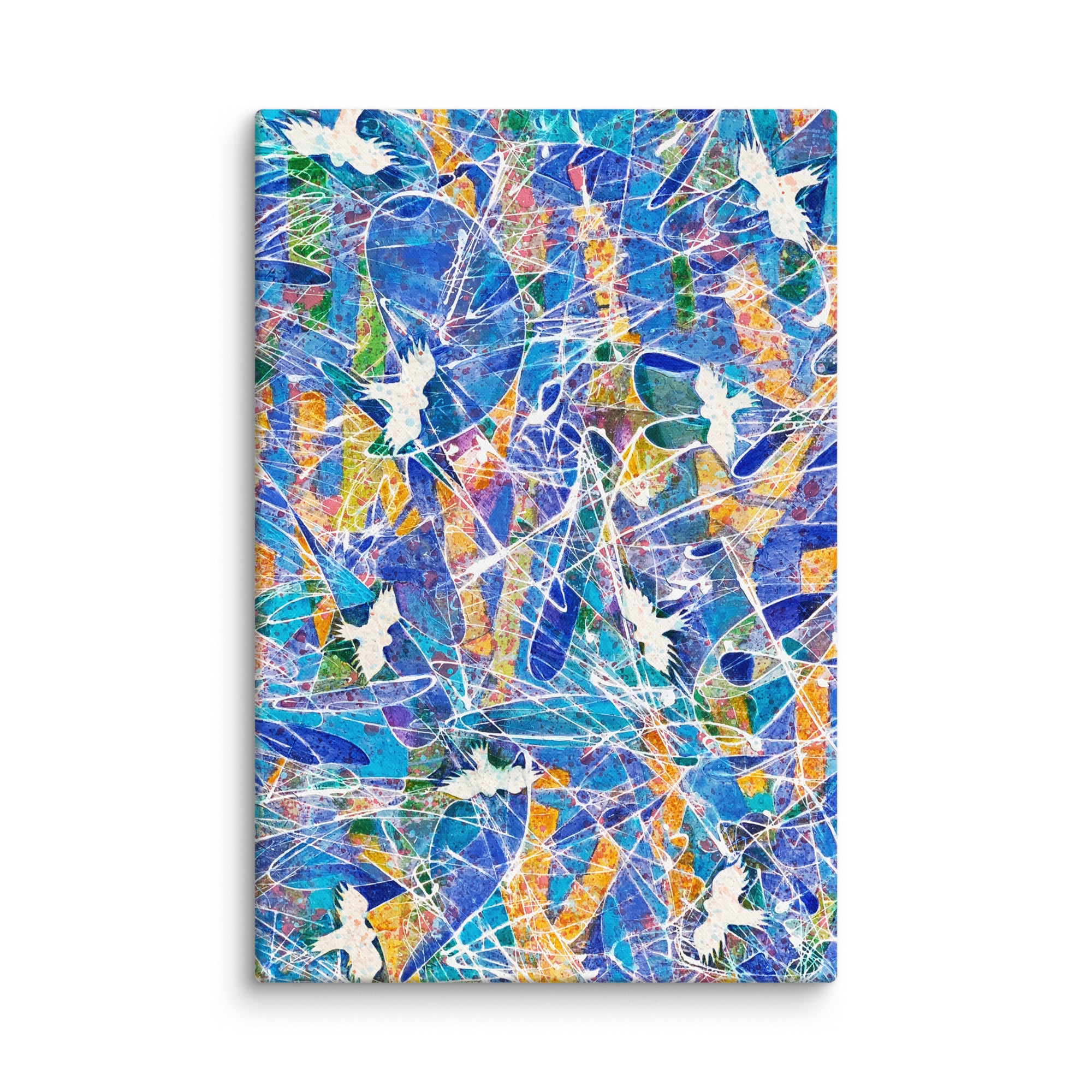 Blessing Birds Abstract Large Artwork 40x60