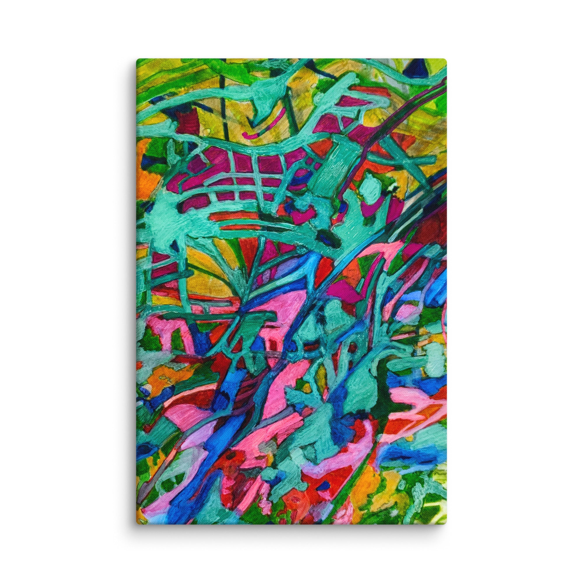 Overgrown Bridge Abstract Large Artwork 40x60