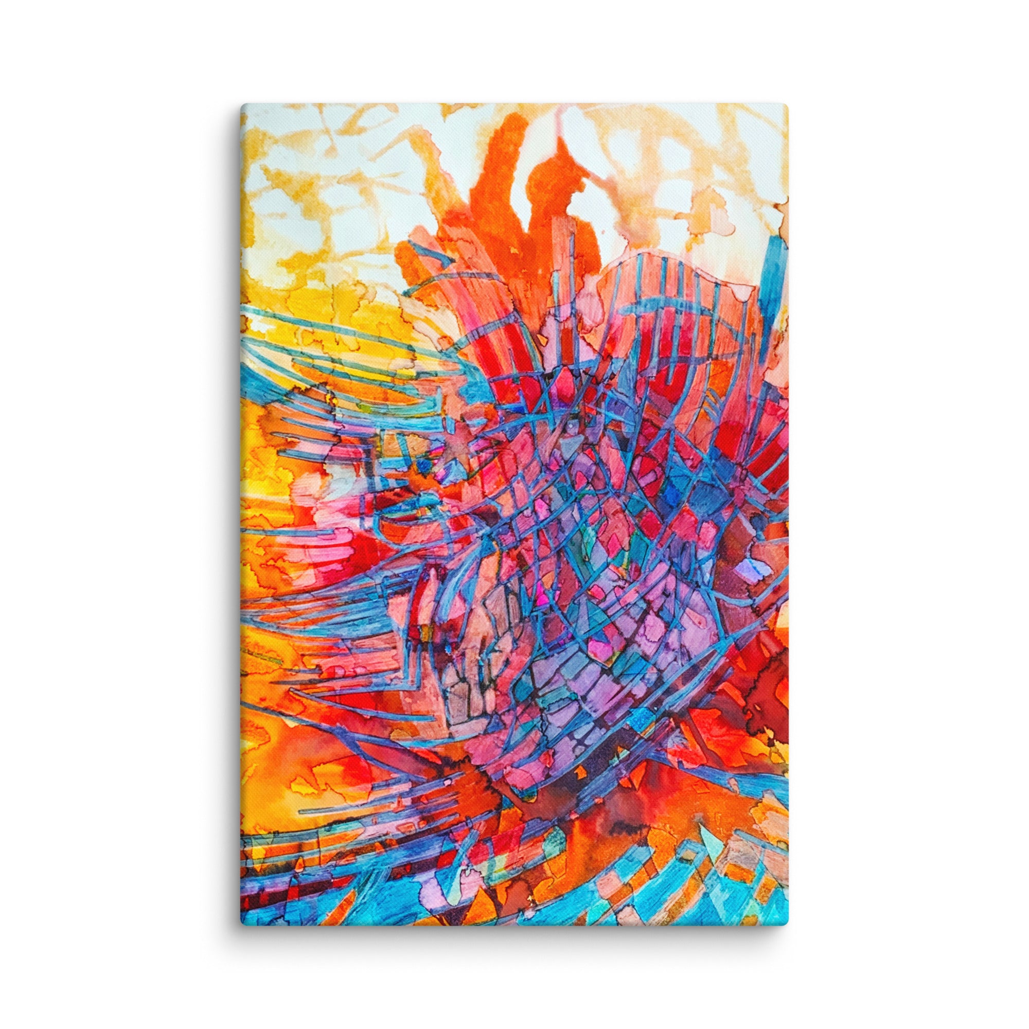 Fire Pit Abstract Large Artwork Canvas Print 40x60